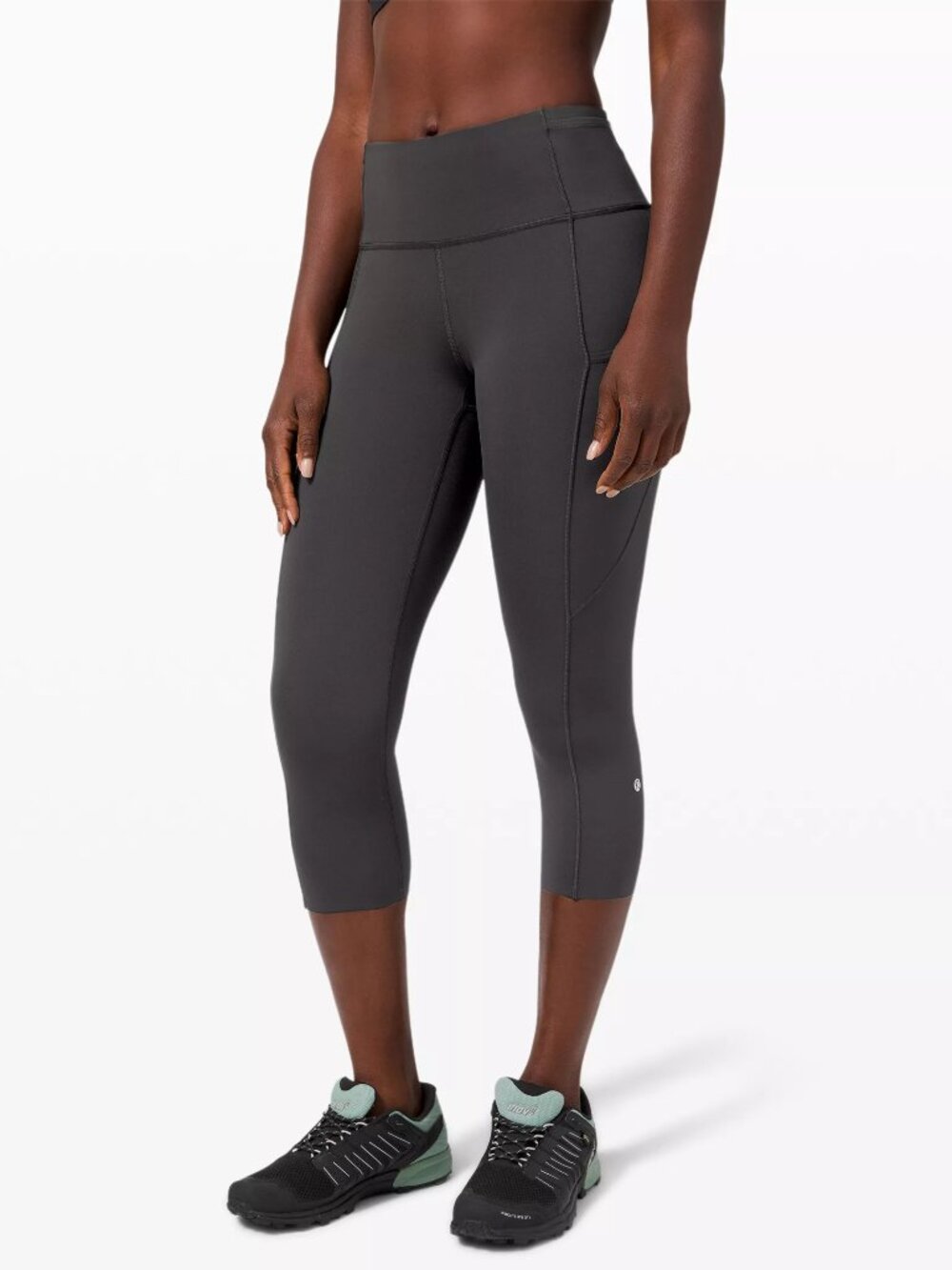 lululemon Graphite Grey Fast and Free Crop II 19" *Non-Reflective Size 4
